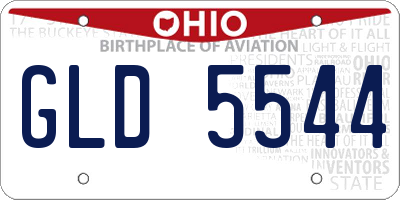 OH license plate GLD5544