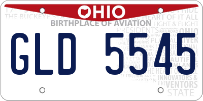 OH license plate GLD5545