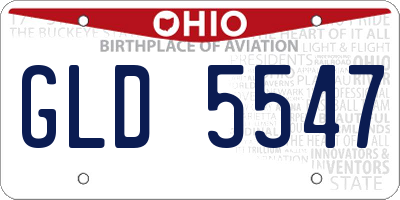 OH license plate GLD5547