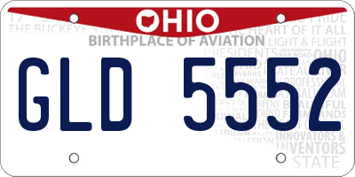 OH license plate GLD5552