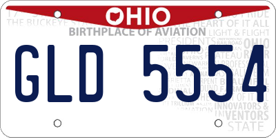 OH license plate GLD5554