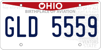 OH license plate GLD5559