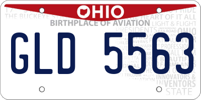 OH license plate GLD5563