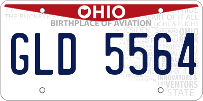 OH license plate GLD5564