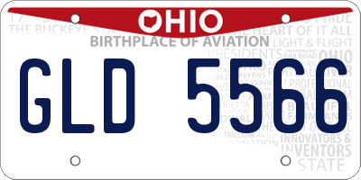 OH license plate GLD5566