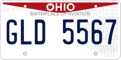 OH license plate GLD5567