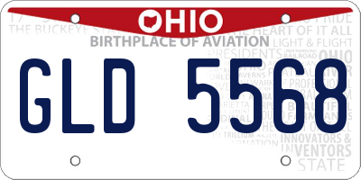 OH license plate GLD5568