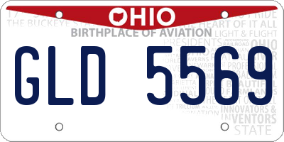 OH license plate GLD5569