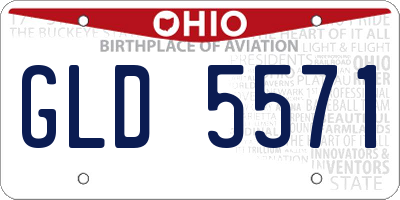 OH license plate GLD5571