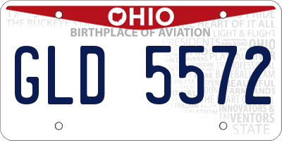 OH license plate GLD5572