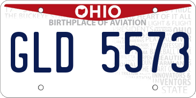 OH license plate GLD5573