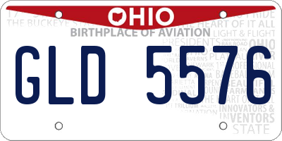 OH license plate GLD5576