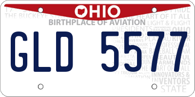 OH license plate GLD5577