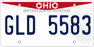 OH license plate GLD5583