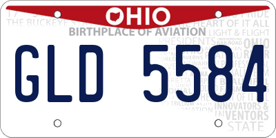 OH license plate GLD5584