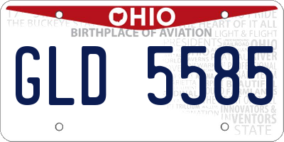 OH license plate GLD5585