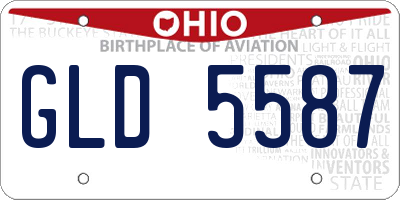 OH license plate GLD5587