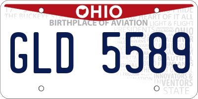 OH license plate GLD5589