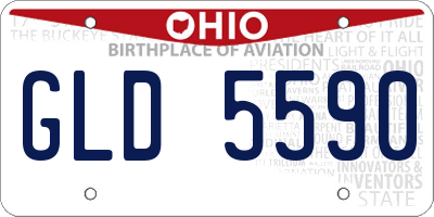 OH license plate GLD5590
