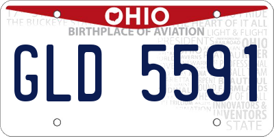 OH license plate GLD5591