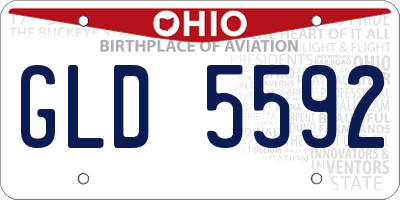 OH license plate GLD5592
