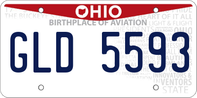 OH license plate GLD5593