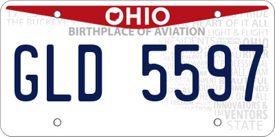 OH license plate GLD5597