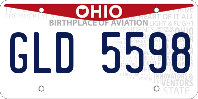 OH license plate GLD5598
