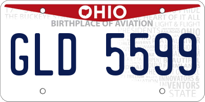 OH license plate GLD5599