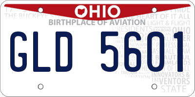 OH license plate GLD5601