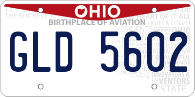 OH license plate GLD5602