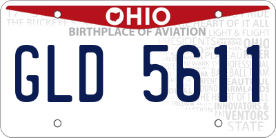 OH license plate GLD5611