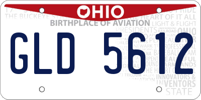 OH license plate GLD5612