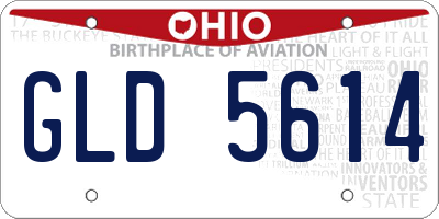 OH license plate GLD5614