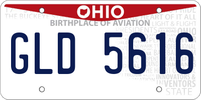 OH license plate GLD5616