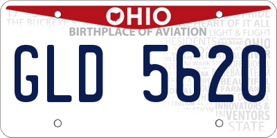 OH license plate GLD5620
