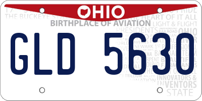 OH license plate GLD5630