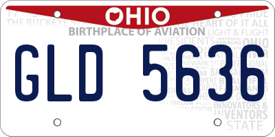 OH license plate GLD5636