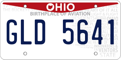 OH license plate GLD5641