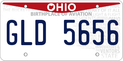 OH license plate GLD5656
