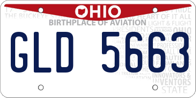 OH license plate GLD5663