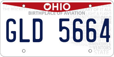 OH license plate GLD5664