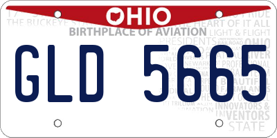 OH license plate GLD5665