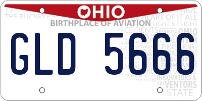 OH license plate GLD5666