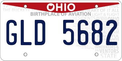 OH license plate GLD5682