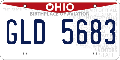 OH license plate GLD5683