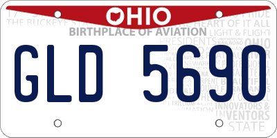 OH license plate GLD5690