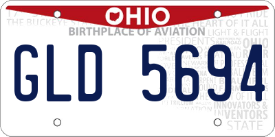 OH license plate GLD5694