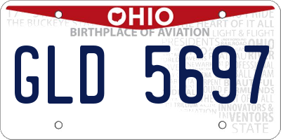 OH license plate GLD5697