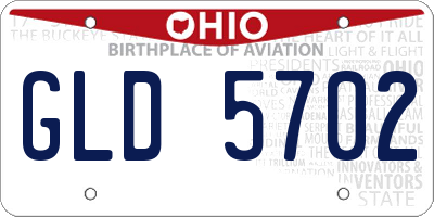 OH license plate GLD5702